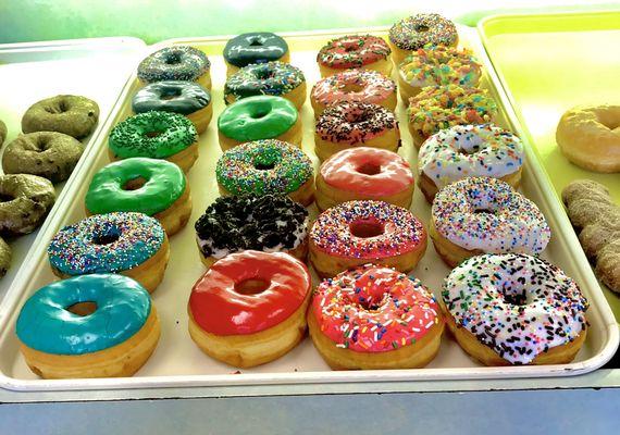 Variety of donuts