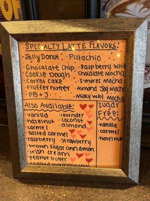 Latte Flavors