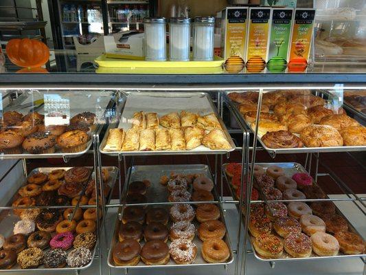 A nice selection of fresh donuts.