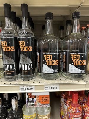 Yes!  They have the new Red Rocks Vodka!  So smooth I can't believe it's 80 proof!  Can't beat it for the price!!