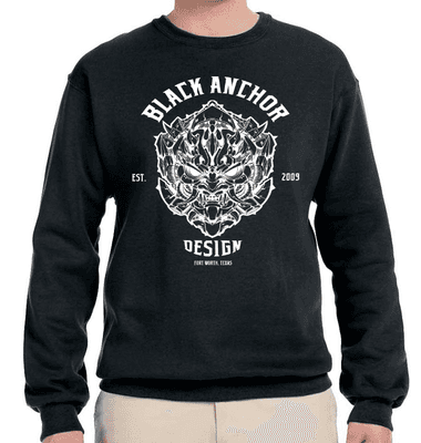 White on Black  (Demon Sweater)