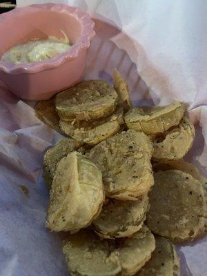 Fried pickles. Pretty tasty.