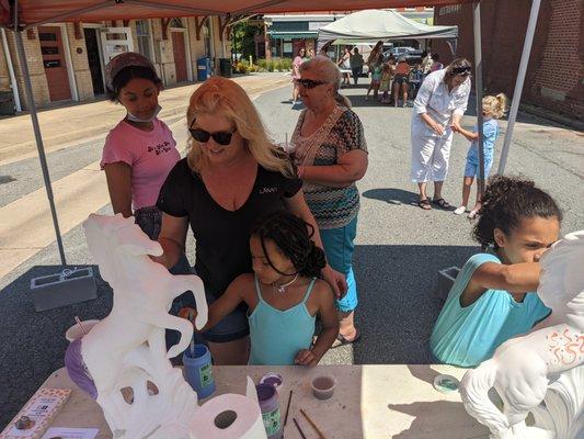 Community members enjoying Clay Play Day 2021