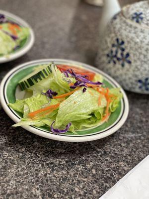 Salad that accompanied lunch special  So crisp and fresh