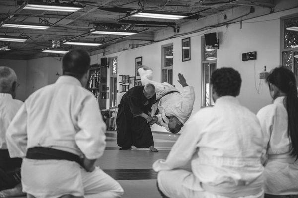 Black belt training session with Kiyama Hayawo Shihan, Daito-ryu Aikijujutsu Kodokai. 2017.