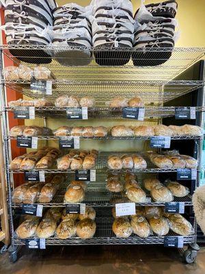 Bread loaves to choose from, so many!