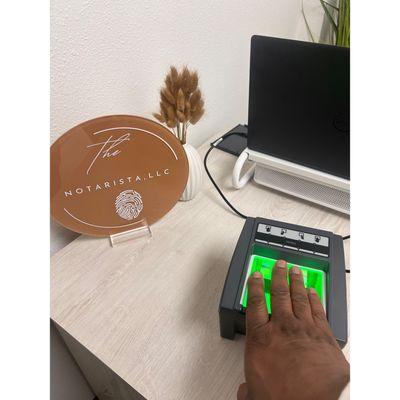 Contactless fingerprinting