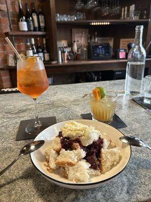 Dessert - deconstructed angel food cake