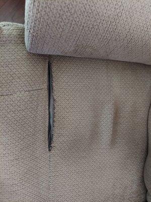 2 chairs same faulty stitching