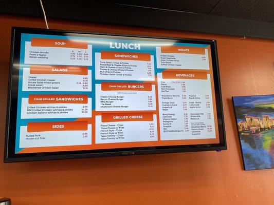 Electric menu