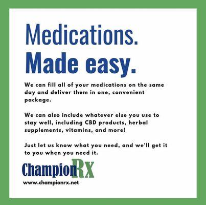 Getting your medication should be easy- talk to one of our Pharmacist today