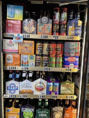 Refrigerated beer selection