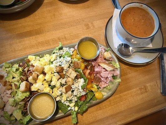 Wow, was that a salad! Cobb salad with tomato soup.