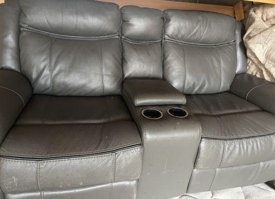 2 piece leather couch set