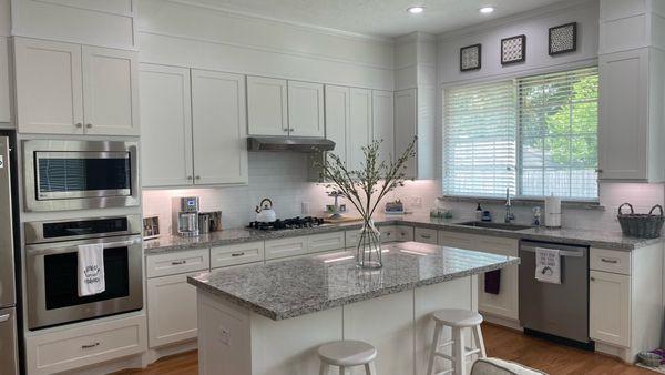 Full kitchen remodel with a more modern sleek look.