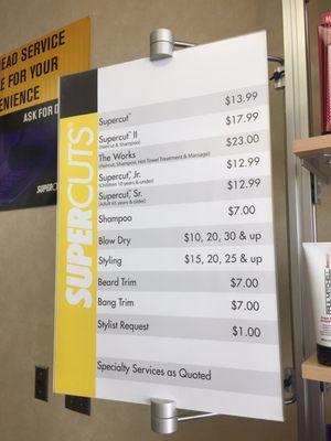 Current prices as of 8/2017