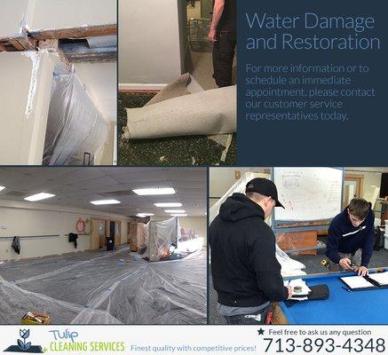 Water Damage Restoration by experts - Tulip Cleaning Services