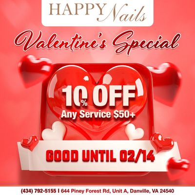 Valentine's Special
10% OFF Any Service $50+
Good Until 02/14