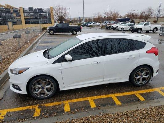 Nothing like black glass on a white car.