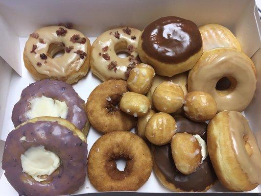 Top Left: Maple Bacon  Bottom Left: Blueberry Cheesecake