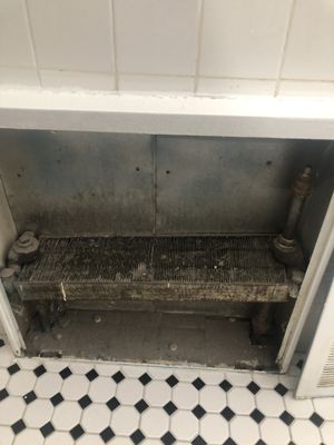 Dirty steam radiator