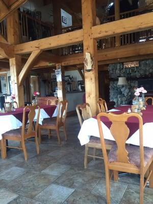 The dining area downstairs