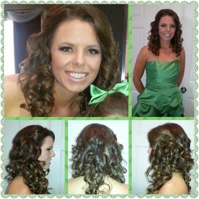 Bridesmaid hair and makeup