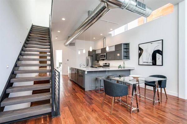 Second Level kitchen of River North Arts District Duplex.