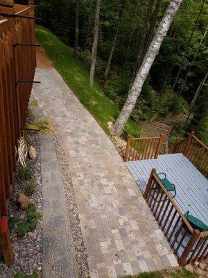 Looking down from the top deck.