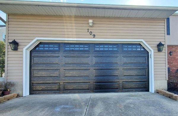 Custom painted black door