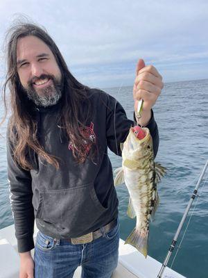 Calico Bass on the jig!