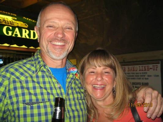 Monica and brother Keith @ Dear Johns Pub. Good time, Great People, Great Band, Great Pizza Thank you Tim and Janet....