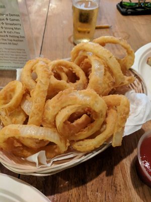 Real beer battered onion rings. Superb!