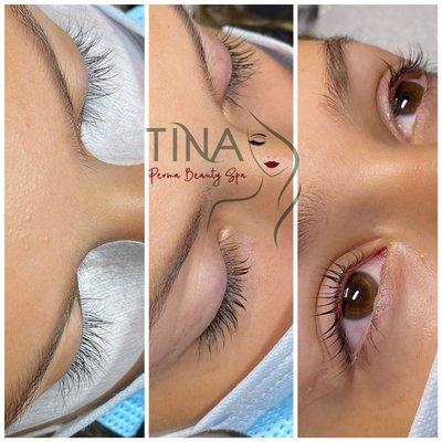 Eyelash lift and tint