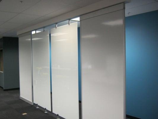 We can install glass white boards large or small.