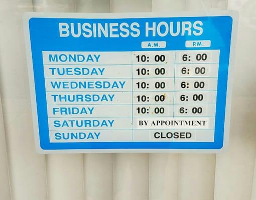 His operations hours