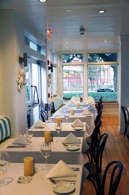 Cafe Azure provides a vibrant, festive atmosphere reminiscent of South of France.