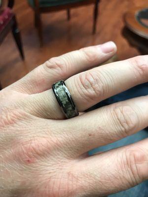 My wedding band made of Tungsten. Love it!