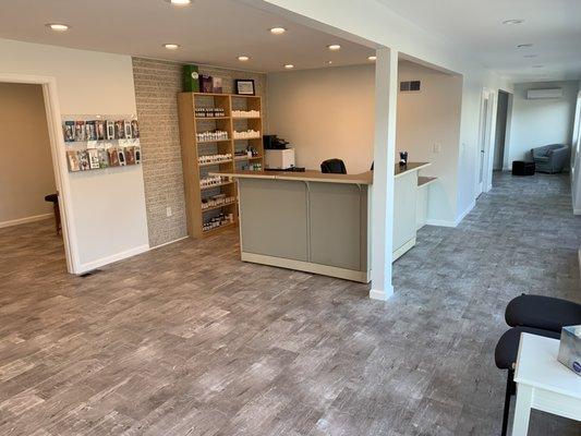 Our spacious reception area has a kids corner too.