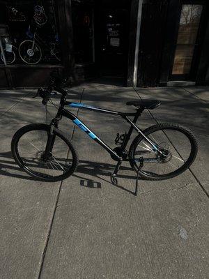 Bike in front of Business