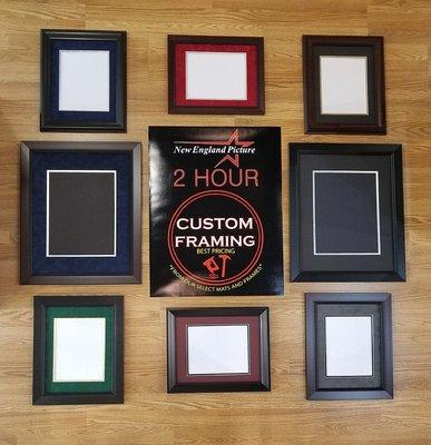 2 Hour Custom Picture Framing from our variety of mats and frames.