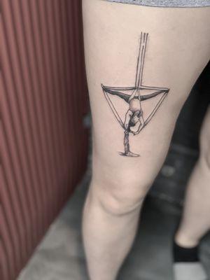 Aerial silks- belay split tattoo