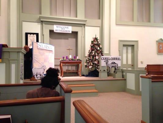 Stage from children's Christmas play