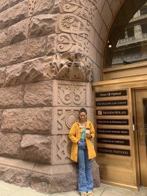 Rookery building & Kylie, our wonderful guide.