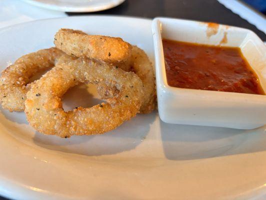 Fried calamari with side of sauce