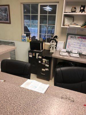 The front desk!