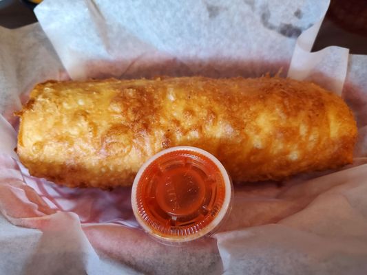 Deep fried beef taco.