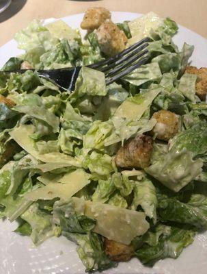 Caesar Salad that comes with the meal