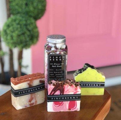 Our Finch Berry Soap and Bath Salt line makes a perfect gift!