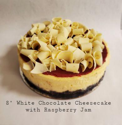 White Chocolate Cheesecake with Raspberry Jam